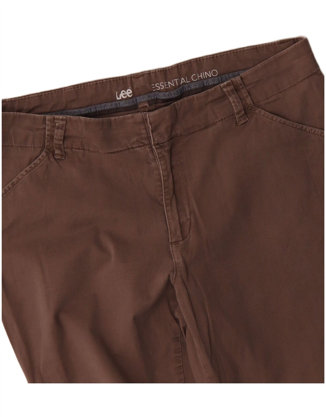 Calça chino reta feminina Lee W34 L29 marrom