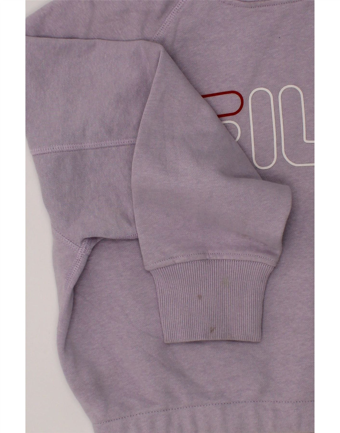 FILA Girls Graphic Crop Hoodie Jumper 9-10 Years Purple Cotton Vintage Fila and Second-Hand Fila from Messina Hembry 