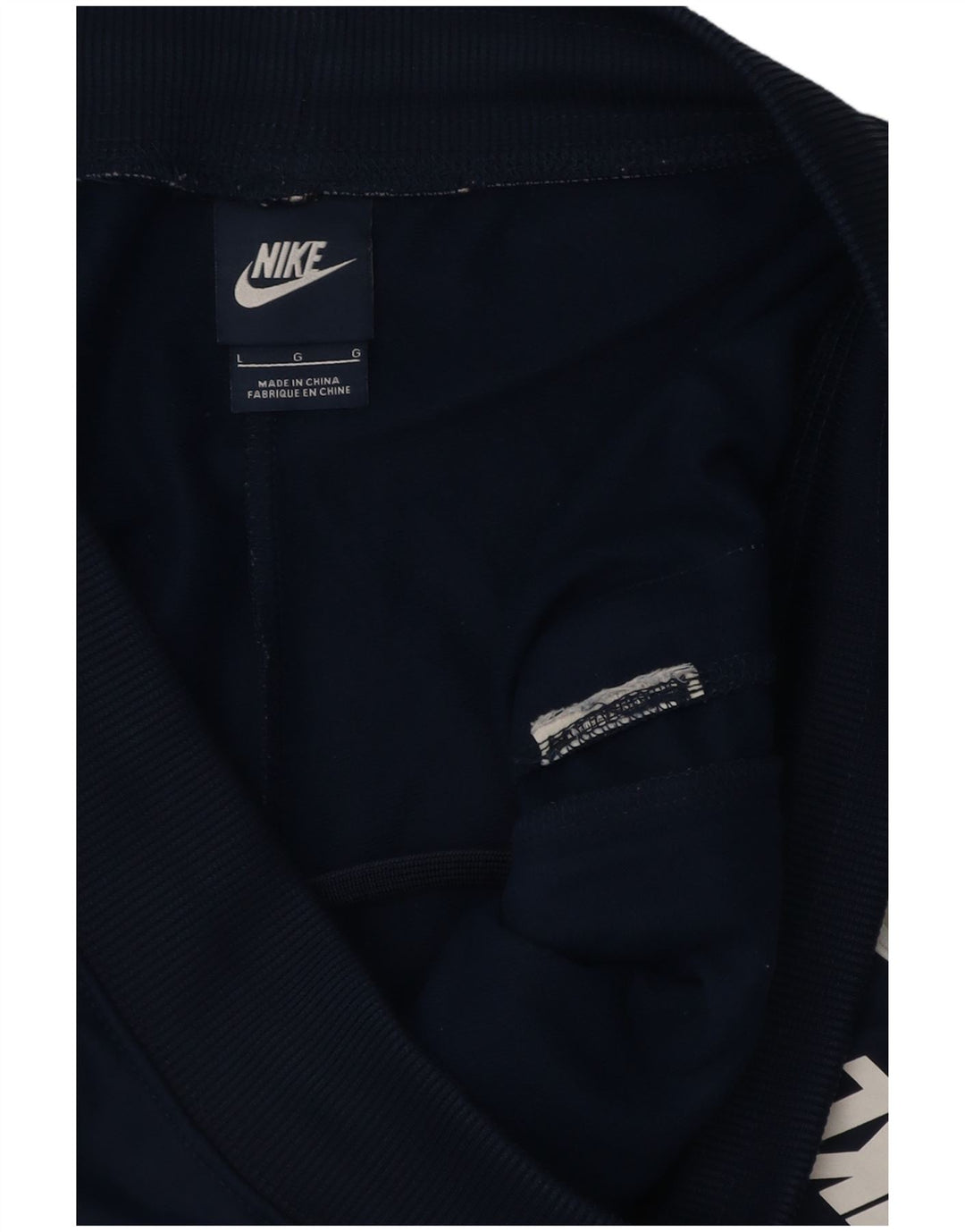 Calça de treino masculina Nike Joggers grande azul marinho colorblock poliéster