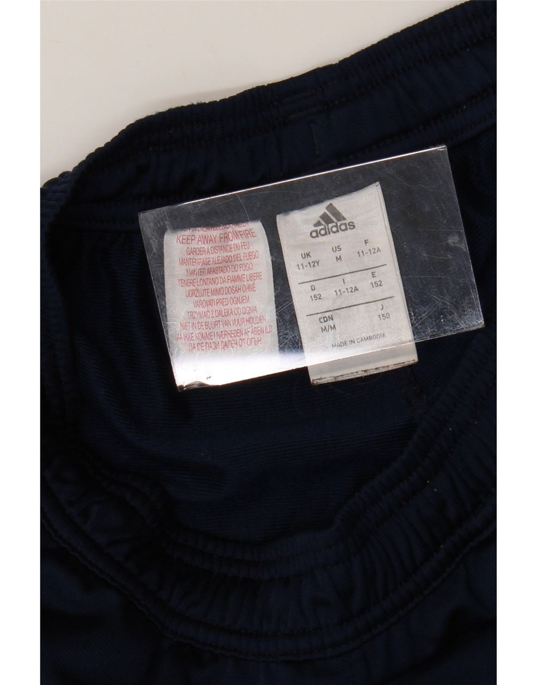 Calças de treino ADIDAS menino 11-12 anos azul marinho poliéster