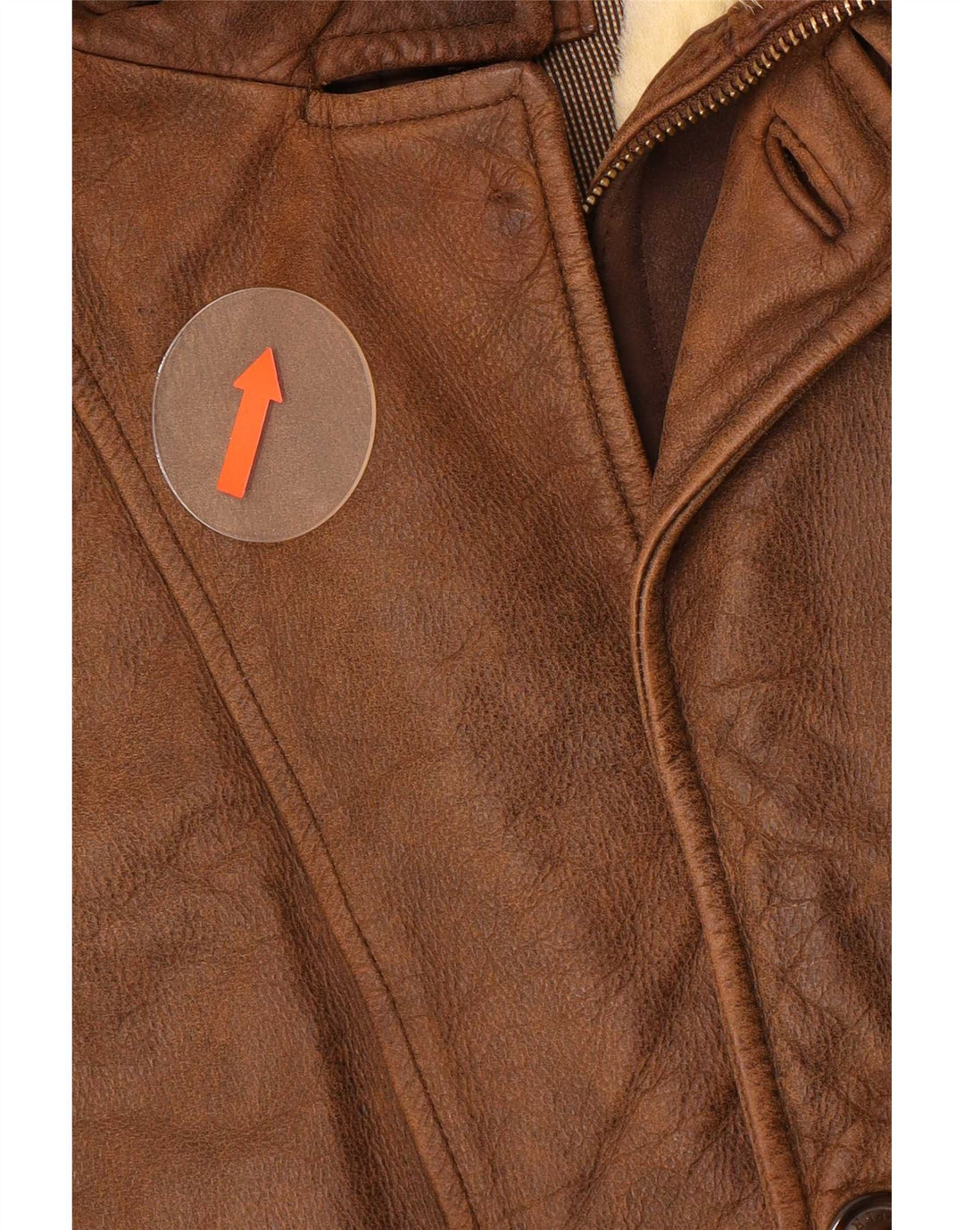 Jaqueta de couro masculina Trapper UK 50 5XL marrom