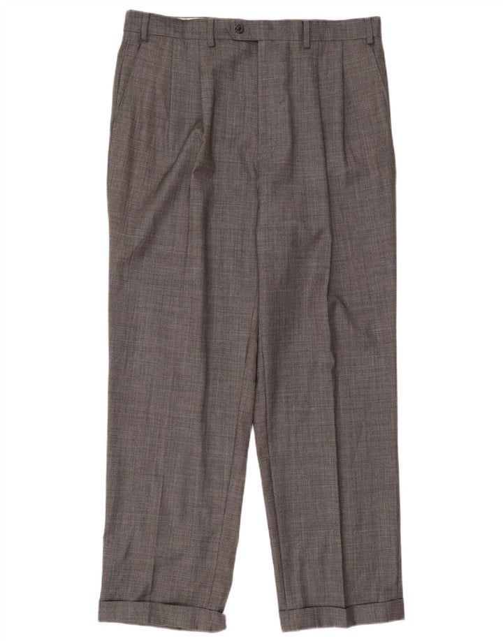 Calça masculina Chaps Pegged Suit W34 L31 cinza