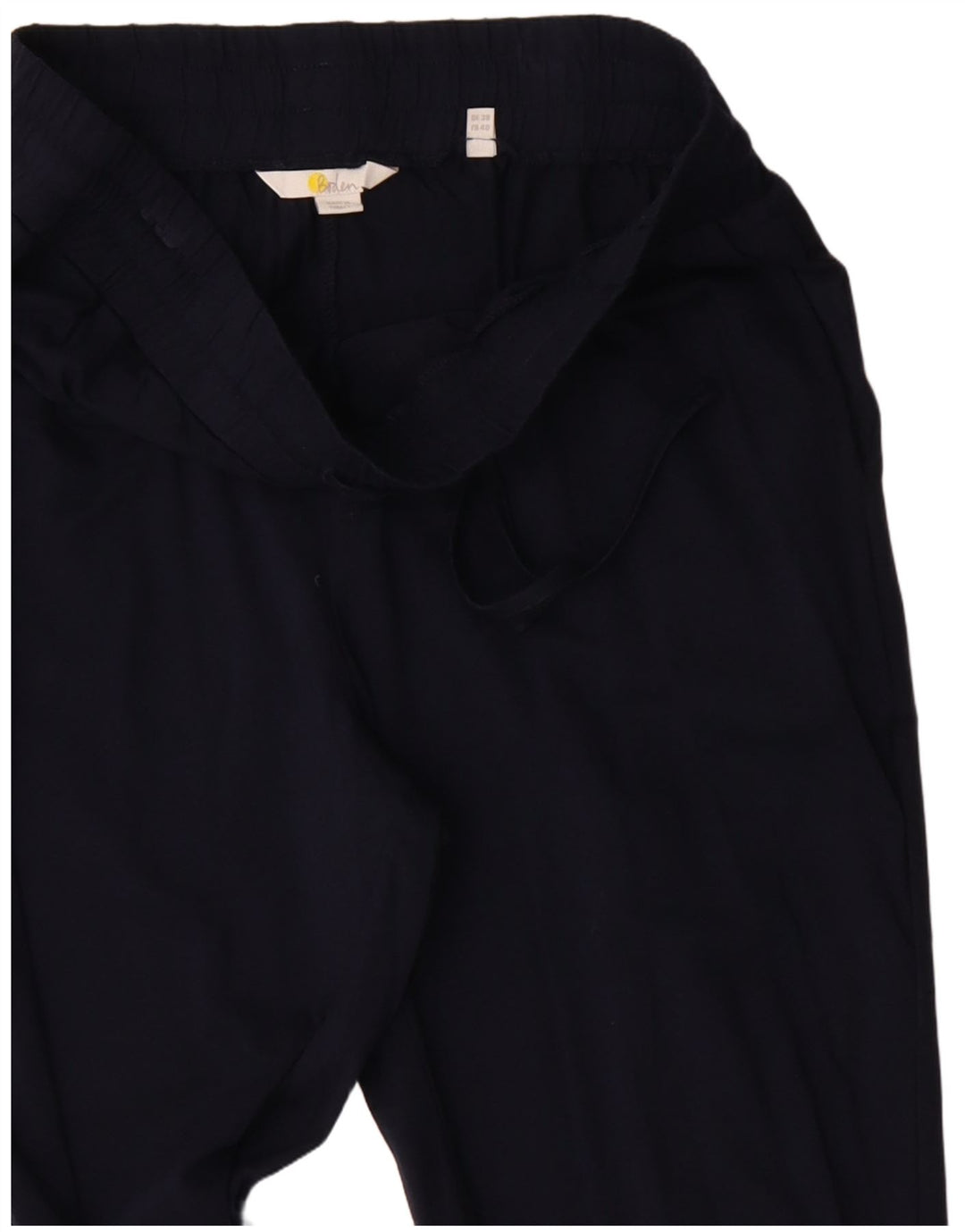 Calça de treino feminina BODEN Joggers Reino Unido 12 algodão azul marinho médio