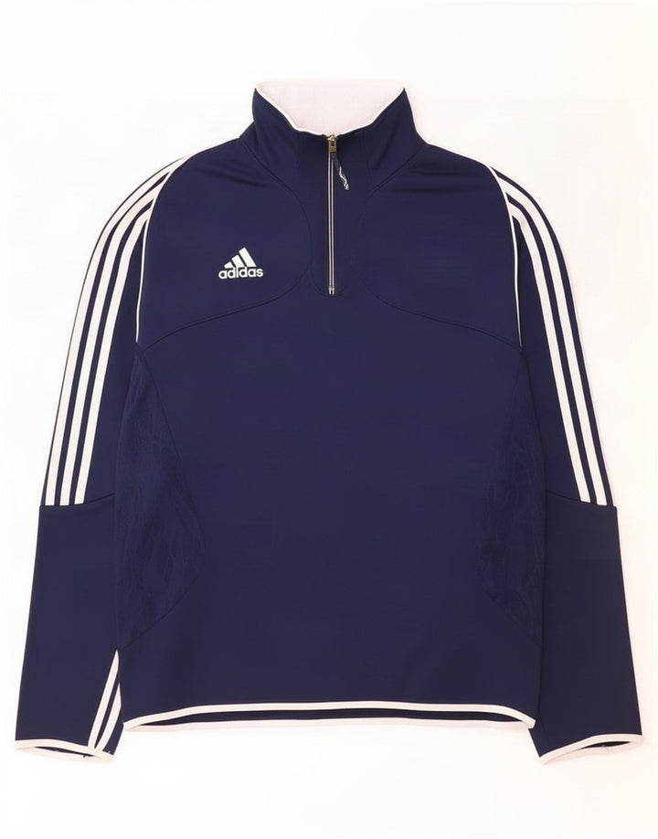Jaqueta Adidas Masculina Pulôver Treino Top Reino Unido 44/46 Grande Azul Marinho