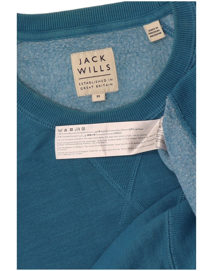 Jack Wills moletom gráfico masculino jumper médio azul algodão