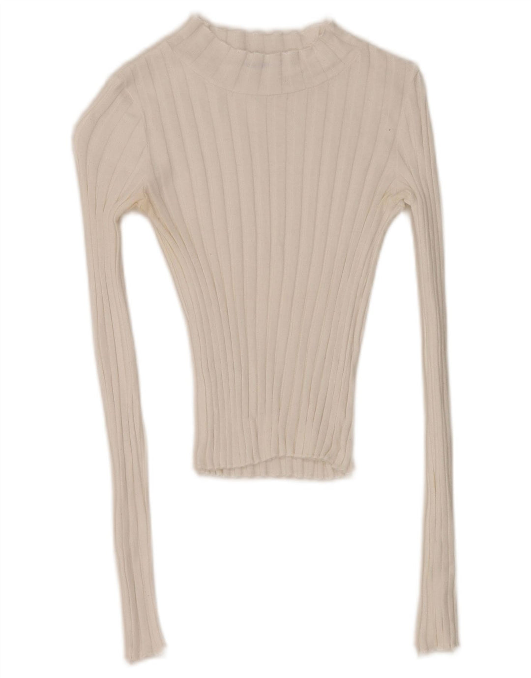 Zara Womens Trafaluc Crop Top Manga Longa Reino Unido 8 Pequeno Branco