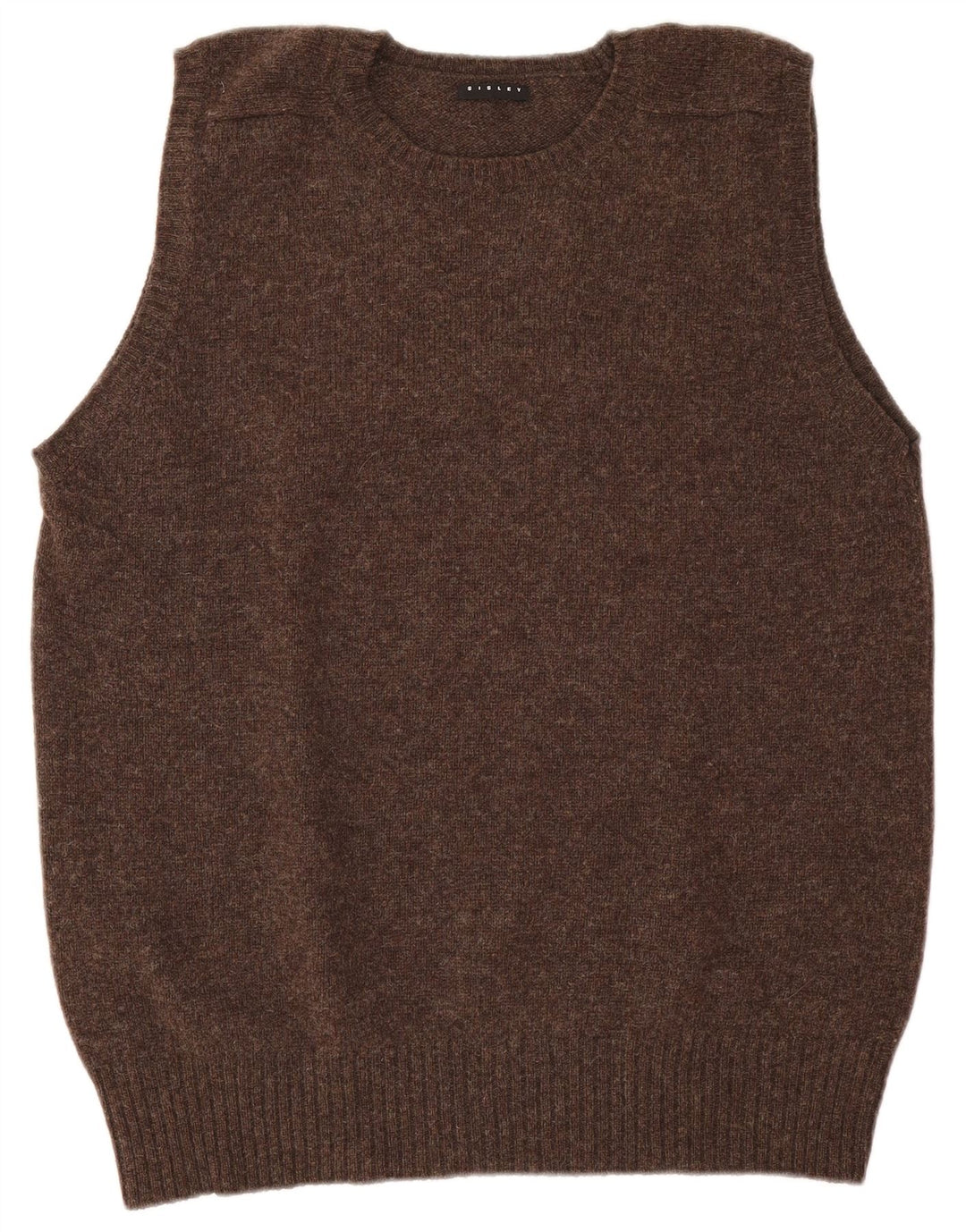 Sisley Mens Vest Tank Top XL Marrom Lã Virgem