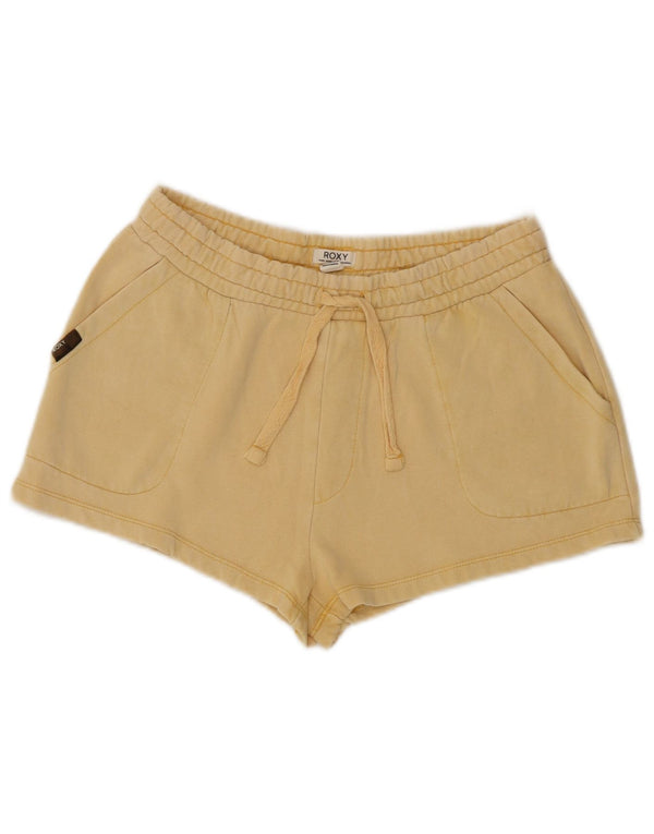Roxy Womens Sport Shorts UK 14 Médio Algodão Amarelo