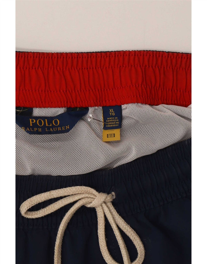 Shorts de natação masculino Polo Ralph Lauren XL azul marinho poliéster