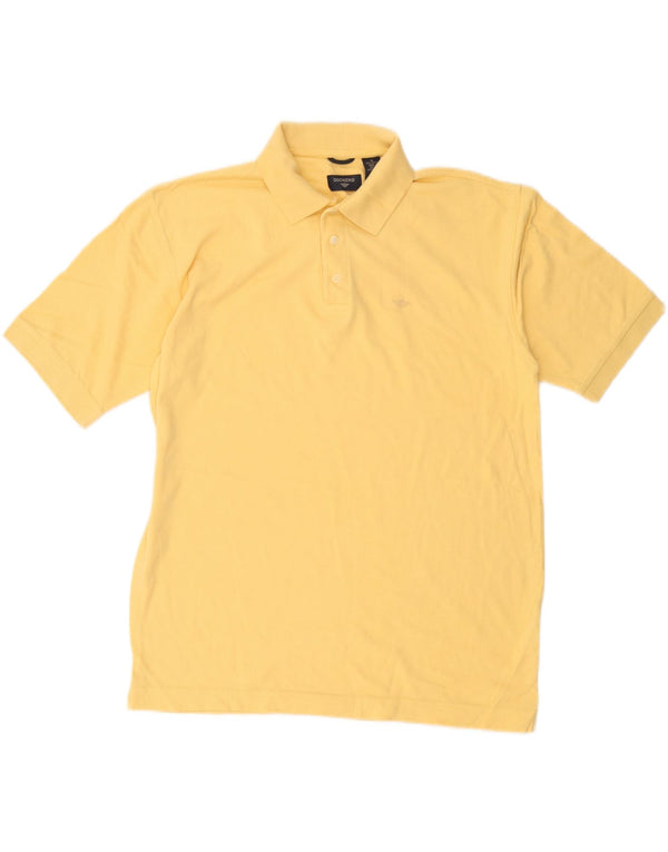 Dockers Mens Polo Shirt Medium Yellow Cotton