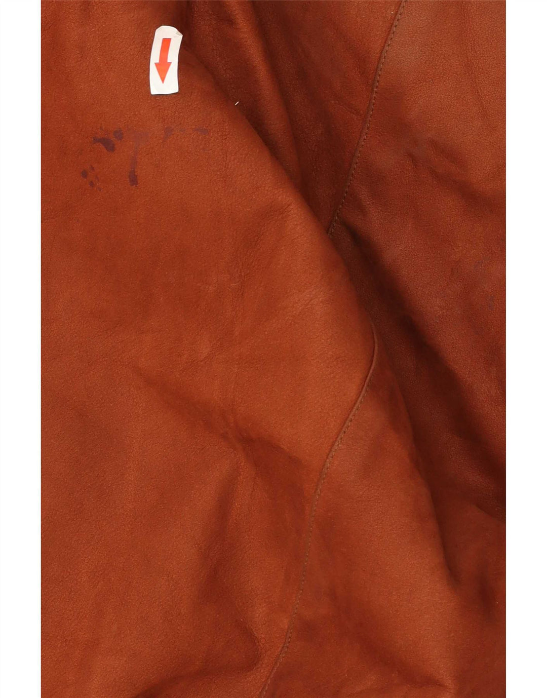 Casaco de couro feminino vintage UK 20 2XL marrom