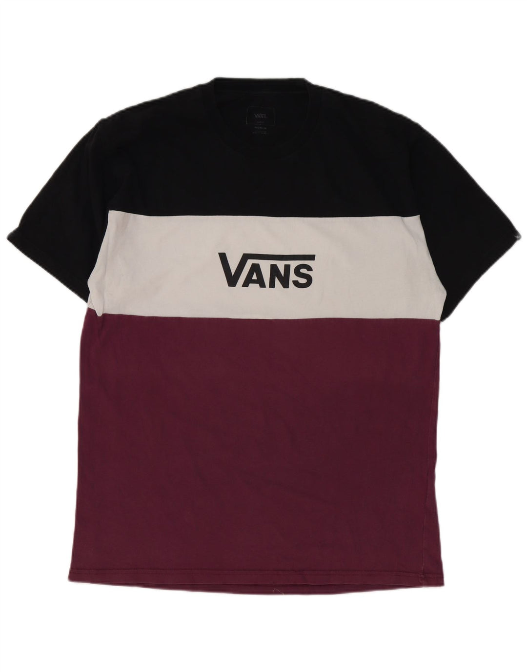 Vans Mens Graphic T-Shirt Top Grande Multicolorido Colorblock Algodão