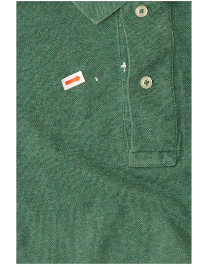 POLO RALPH LAUREN Camisa polo masculina de manga comprida algodão verde médio
