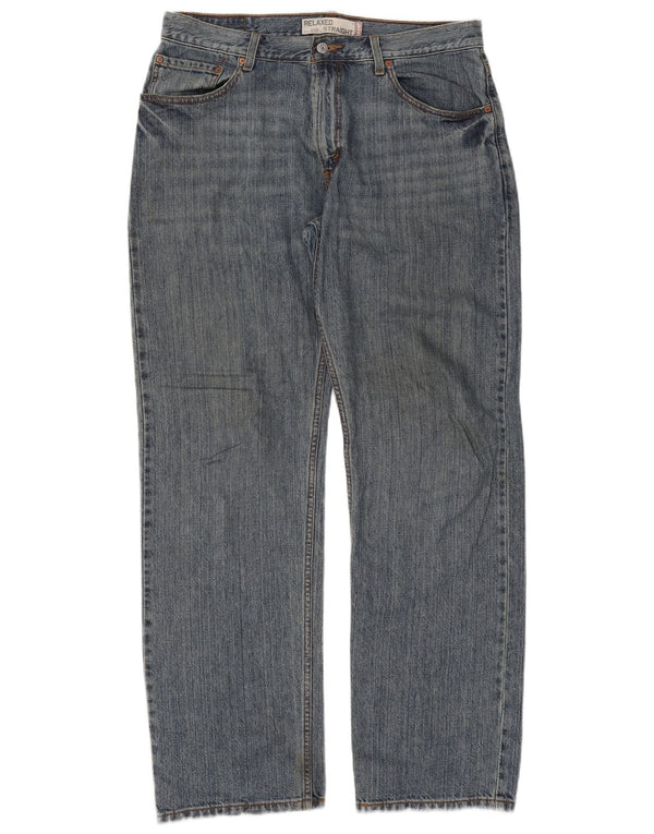 Levi's Mens 559 Relaxed Fit Straight Jeans W34 L34 Blue Cotton