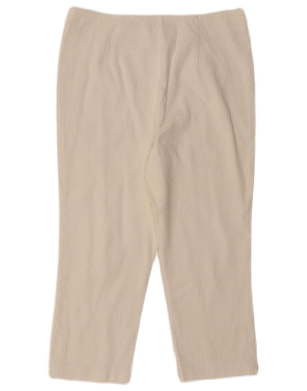 Calça capri feminina Luisa Spagnoli IT 44 médio W30 L21 algodão branco