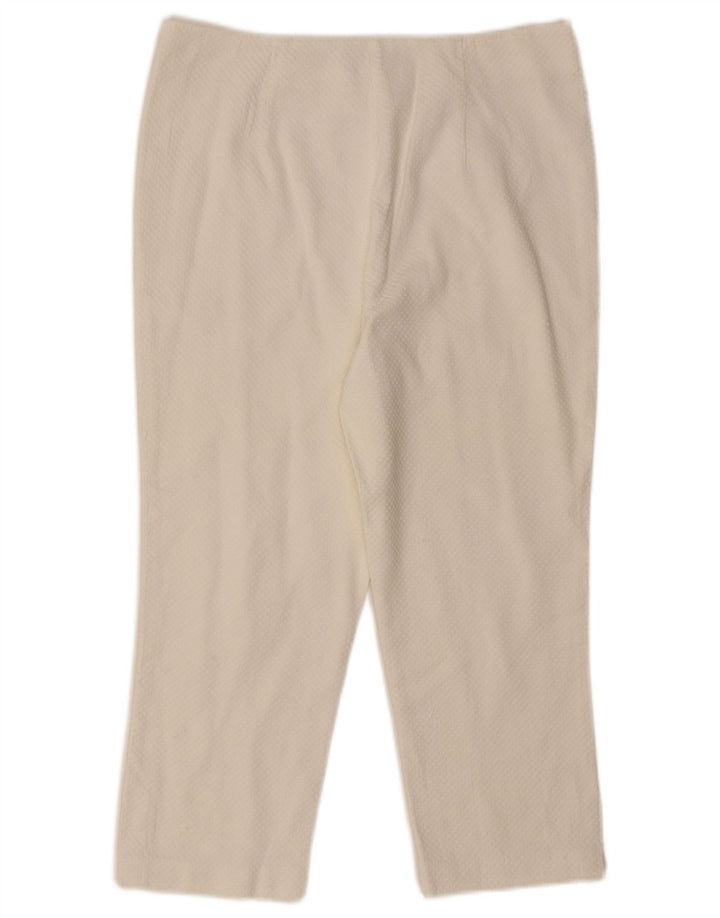 Calça capri feminina Luisa Spagnoli IT 44 médio W30 L21 algodão branco