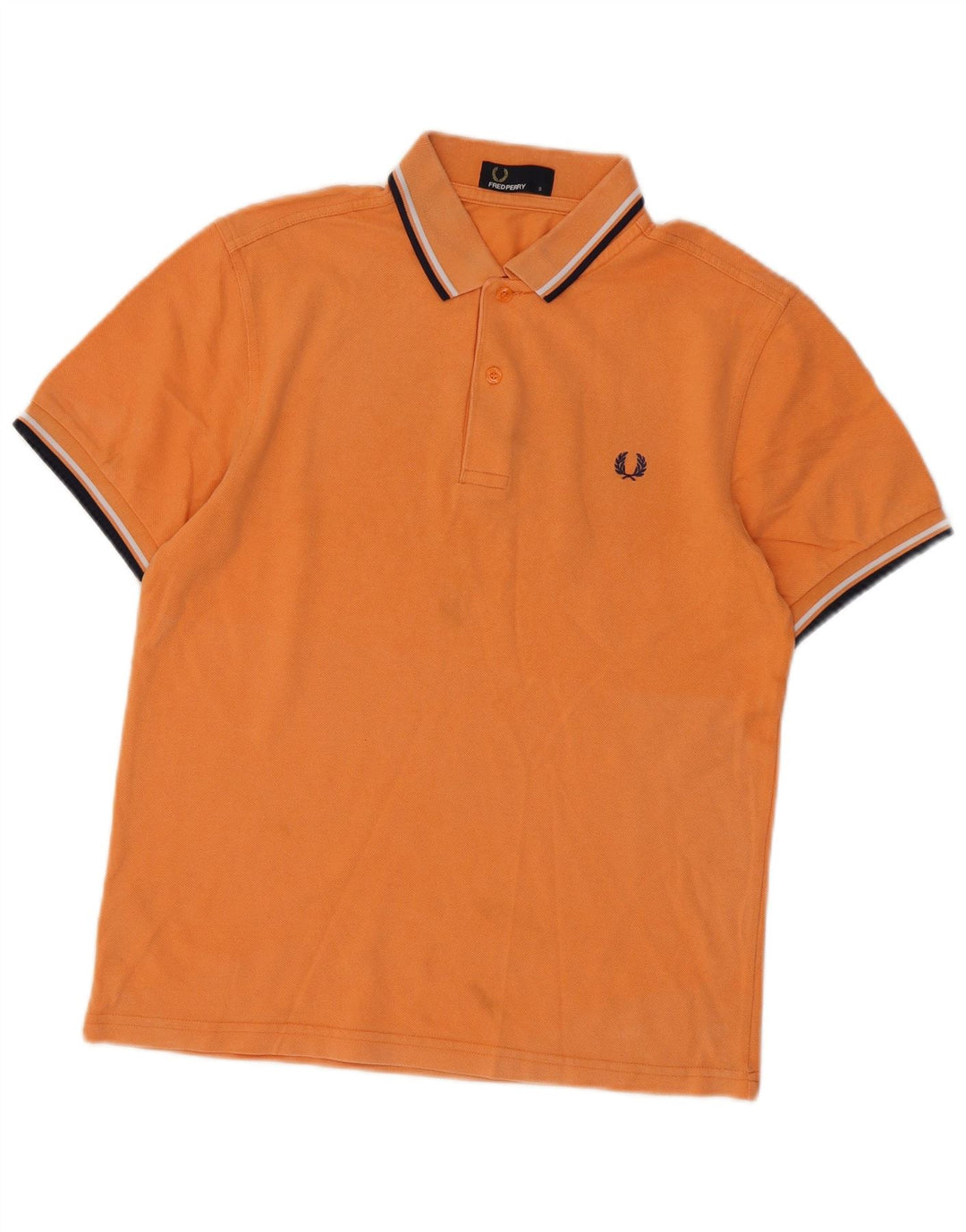 Camisa pólo masculina FRED PERRY pequena laranja algodão