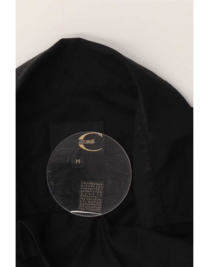Camisa feminina Just Cavalli UK 14 Médio Preto