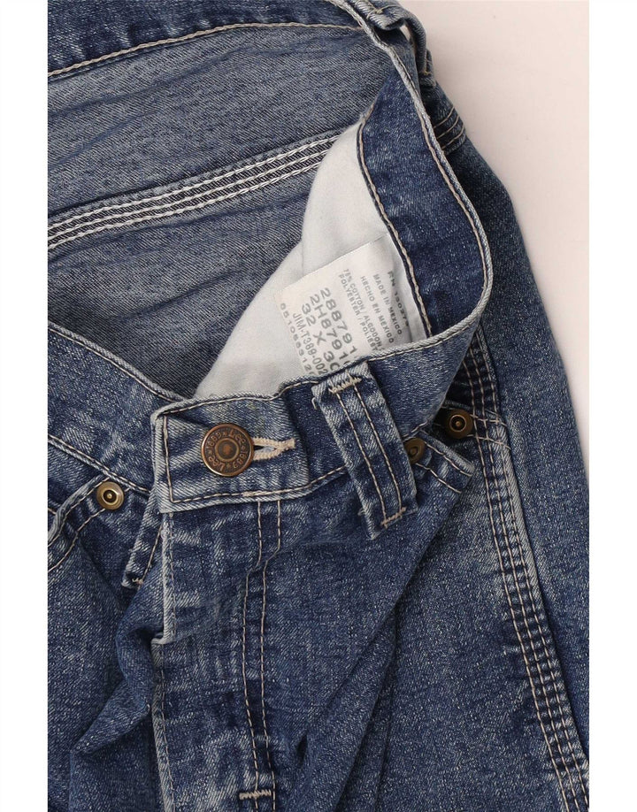 Lee Womens Cargo Straight Jeans W32 L30 Azul Floral Algodão