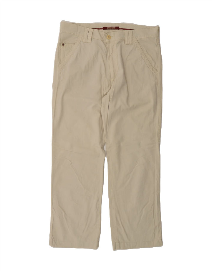 CARRERA Mens Straight Chino Trousers W34 L28 Off White Cotton Vintage Carrera and Second-Hand Carrera from Messina Hembry 
