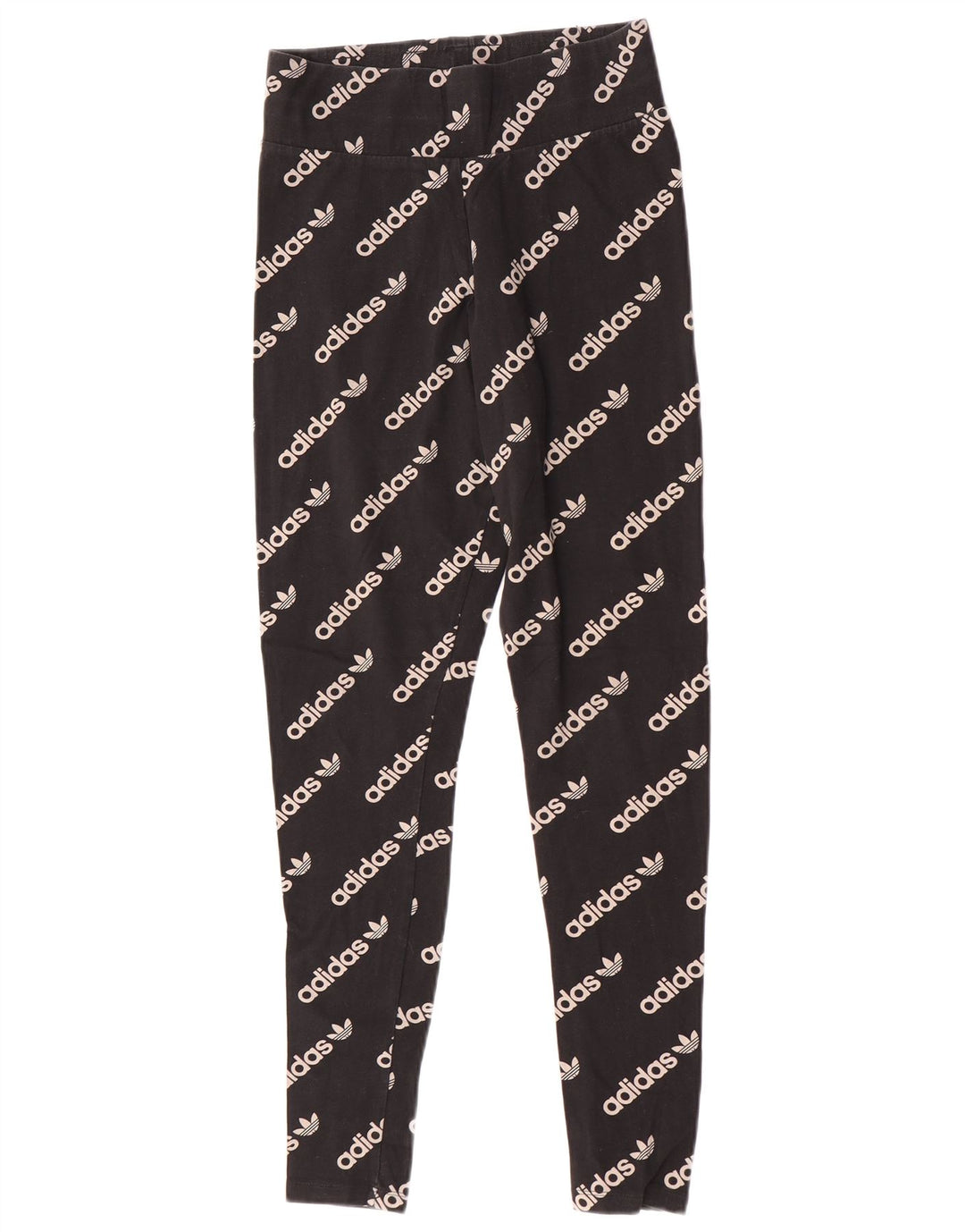 Leggings Adidas Femininas Gráficas UK 12 Médio Algodão Preto