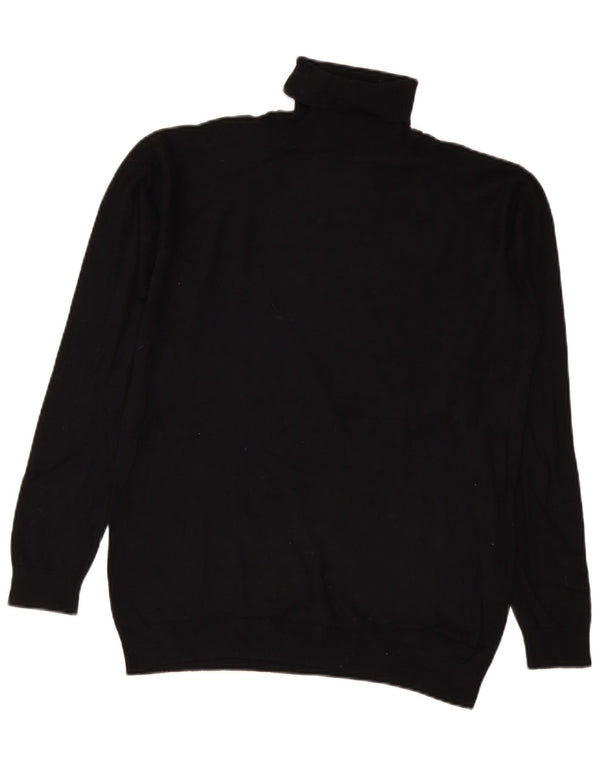 Zara Suéter masculino com gola redonda e viscose preta média