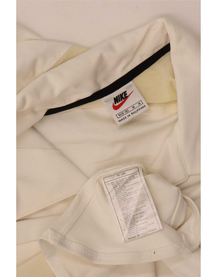 Camisa polo feminina Nike US 8/10 médio branco colorblock poliéster