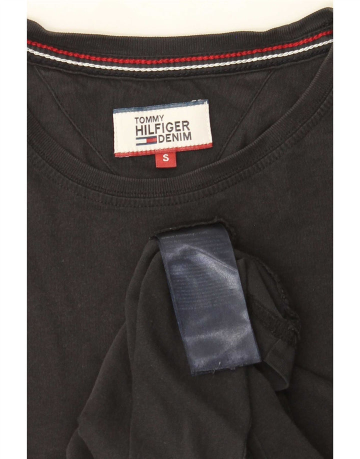 Camiseta masculina Tommy Hilfiger top pequeno algodão preto