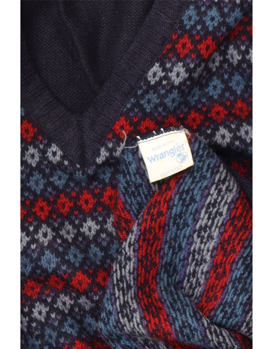 Regata masculina WRANGLER com colete médio azul marinho Argyle/lã diamante