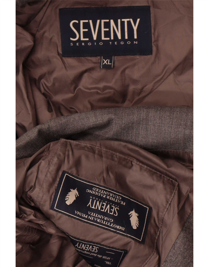 Jaqueta acolchoada feminina Seventy UK 18 XL cinza