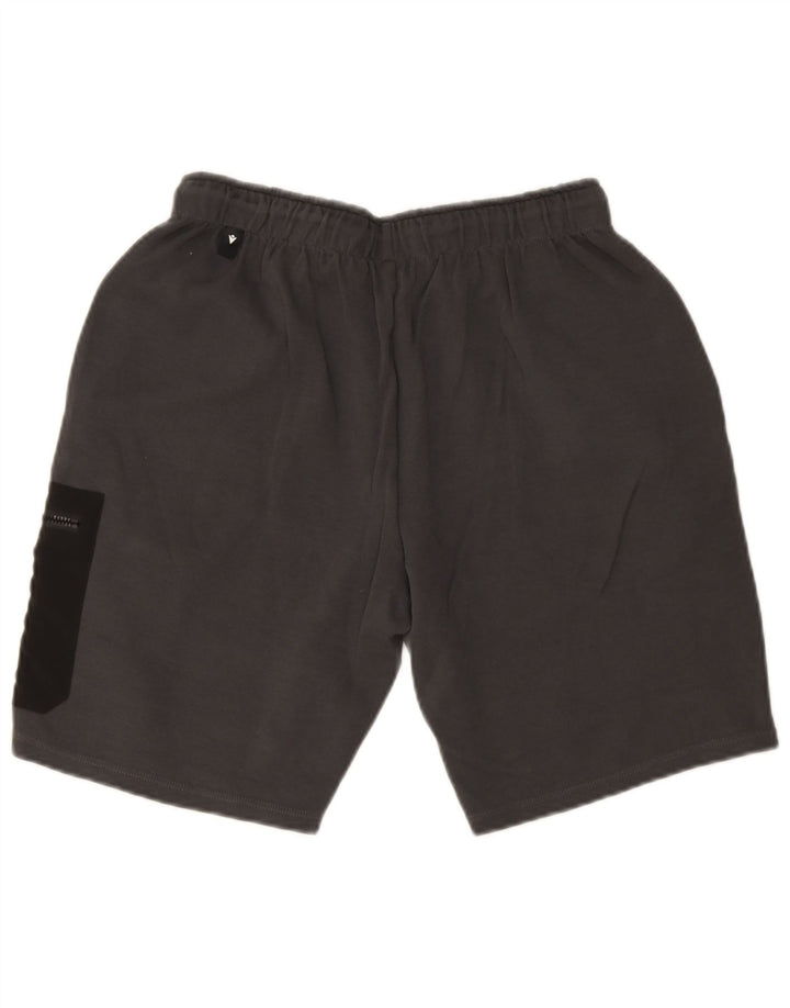 Macron Mens Udinese Calcio Sport Shorts Médio Algodão Cinza