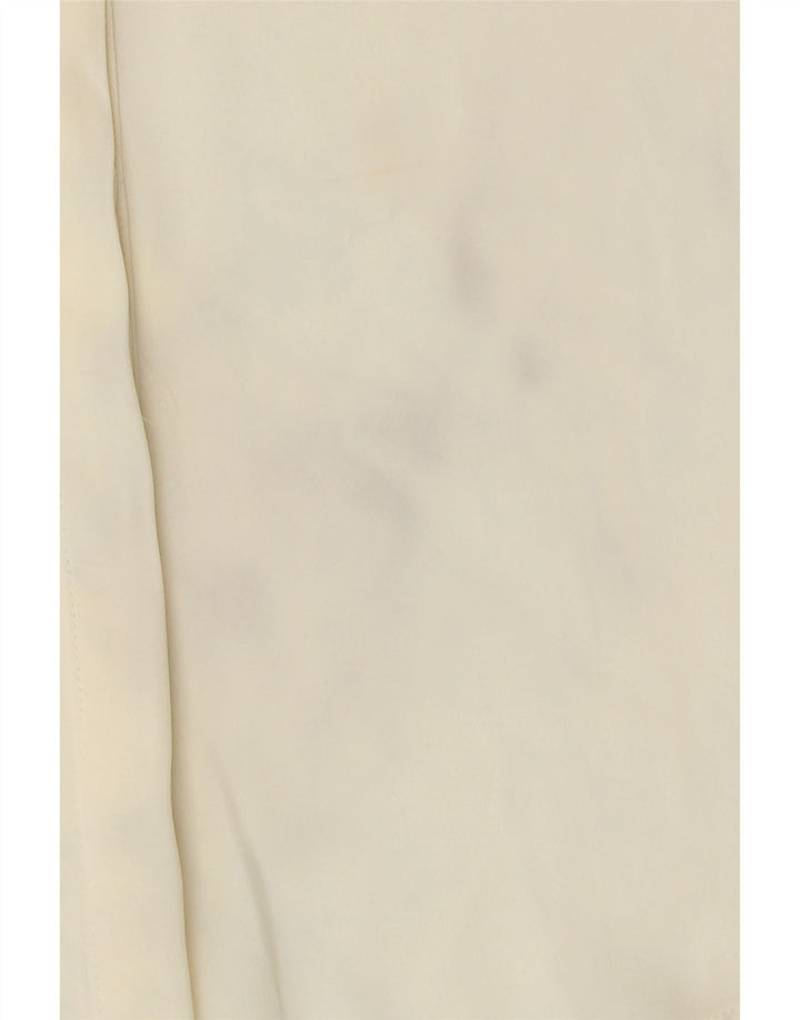 Blusa camisa feminina Zara UK 6 XS off white poliéster