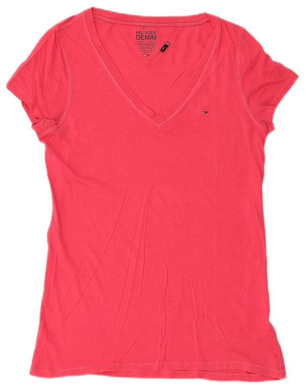 Tommy Hilfiger Camiseta Feminina Top UK 14 Grande Rosa