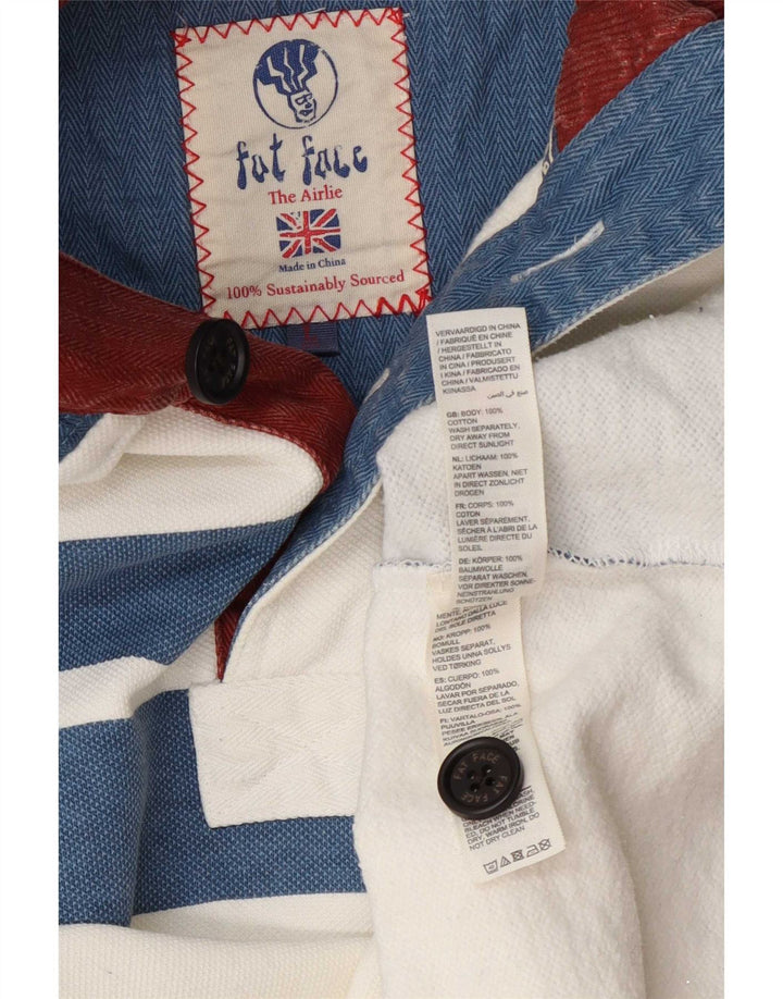 Fat Face Masculino The Airlie Moletom Jumper Médio Branco Colorblock