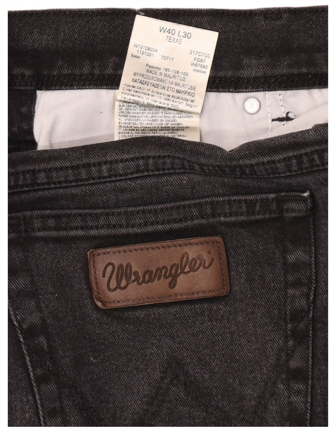 Wrangler Masculino Texas Straight Jeans W40 L30 Cinza Algodão