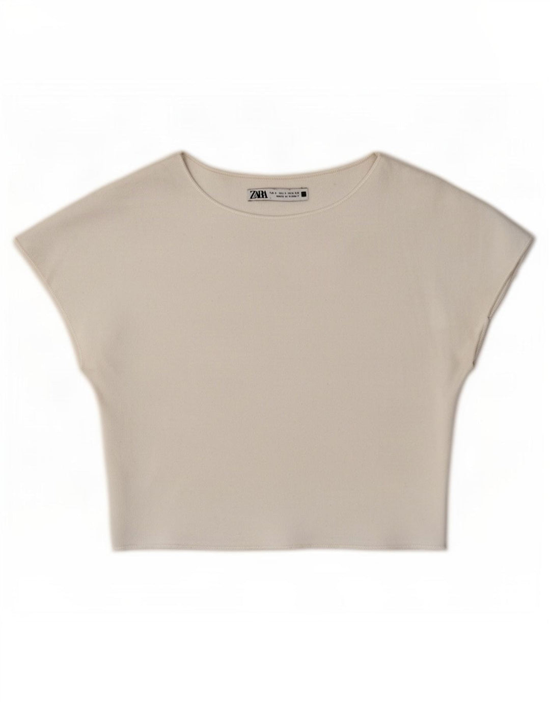 Zara blusa feminina cropped asa de morcego top UK 8 pequena branca