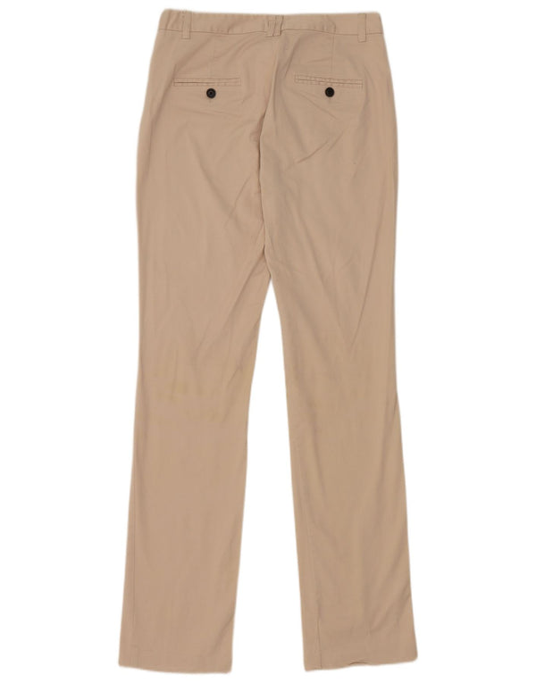 Calça feminina casual slim Zara tamanho 38 pequeno W28 L32 algodão bege