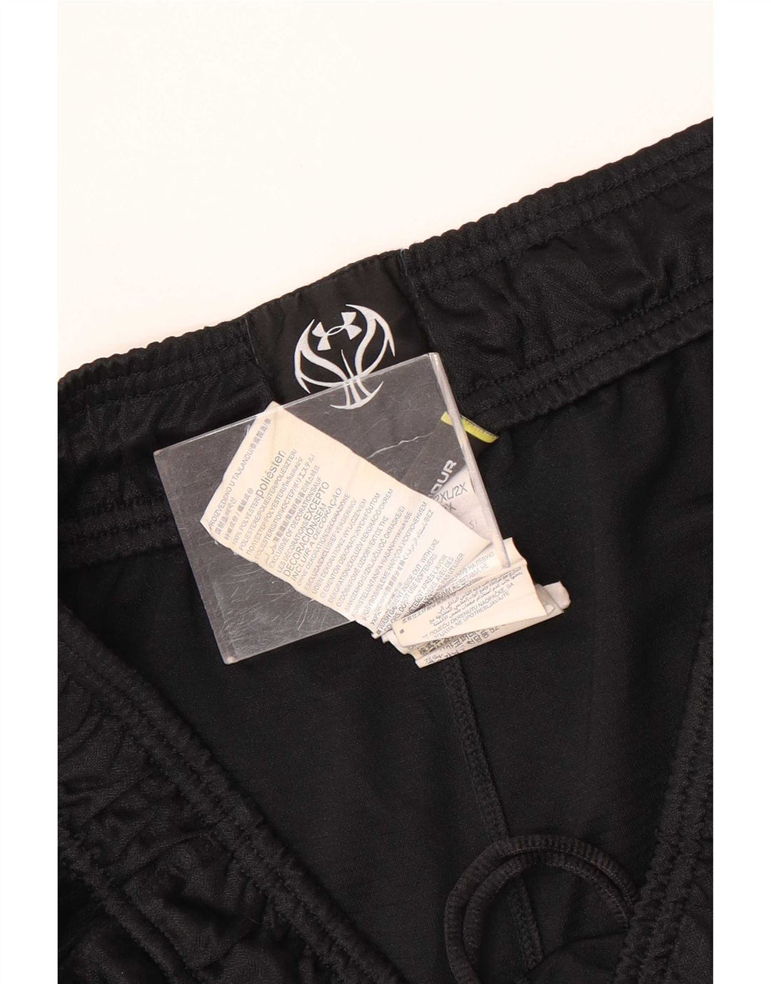 Shorts esportivos gráficos masculinos Under Armour 2XL poliéster preto