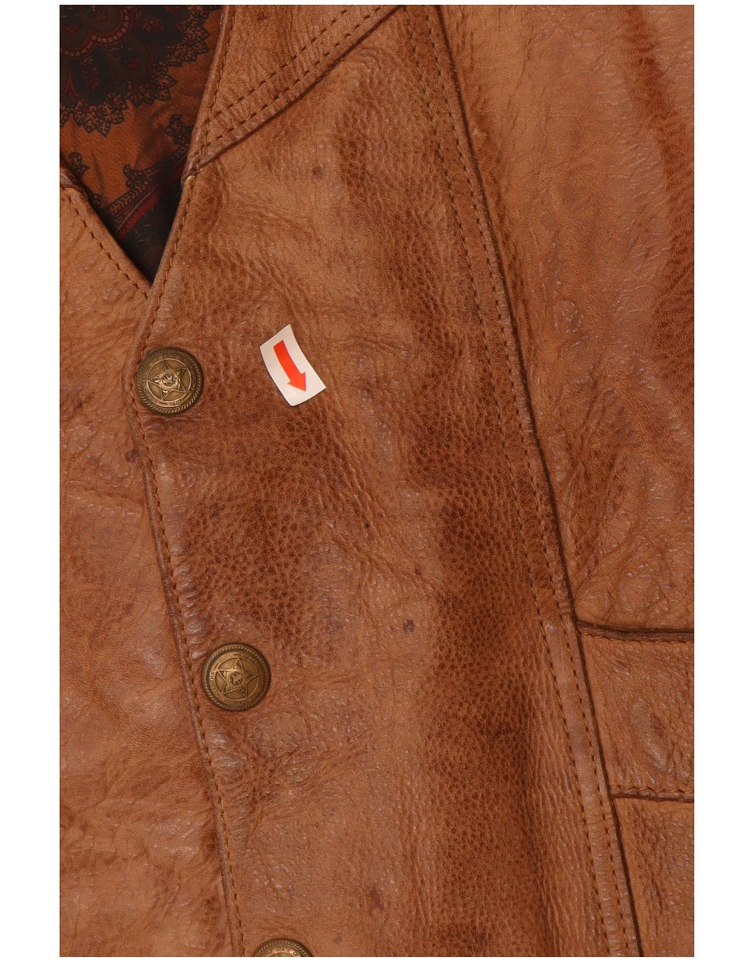 VINTAGE Mens Waistcoat Large Brown