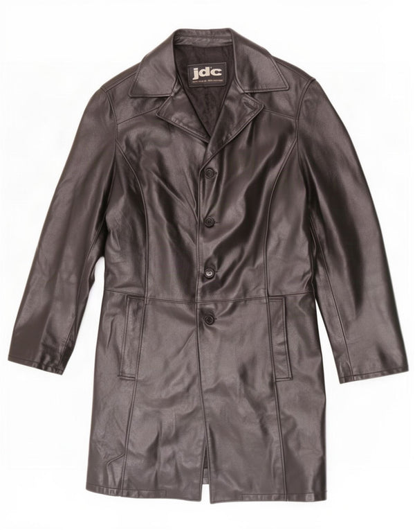 Casaco de couro masculino JDC UK 38 médio preto