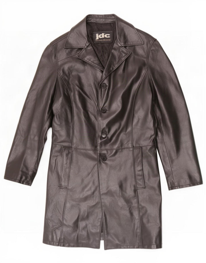 Casaco de couro masculino JDC UK 38 médio preto