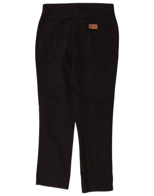 Calça jeans feminina Wrangler de cintura alta US 14 XL W32 L29 algodão preto