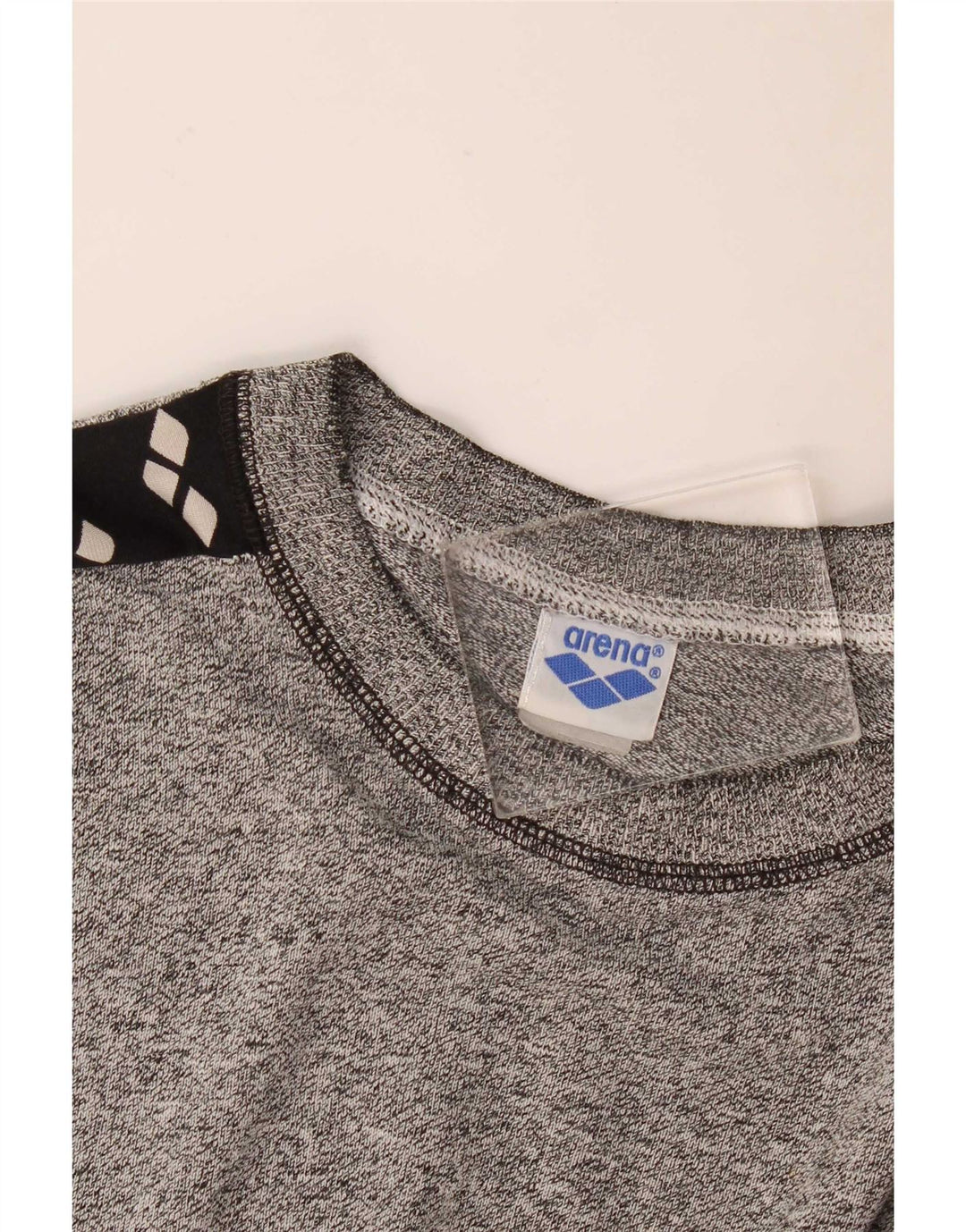 Arena Camiseta masculina gráfica Top grande bloco colorido cinza