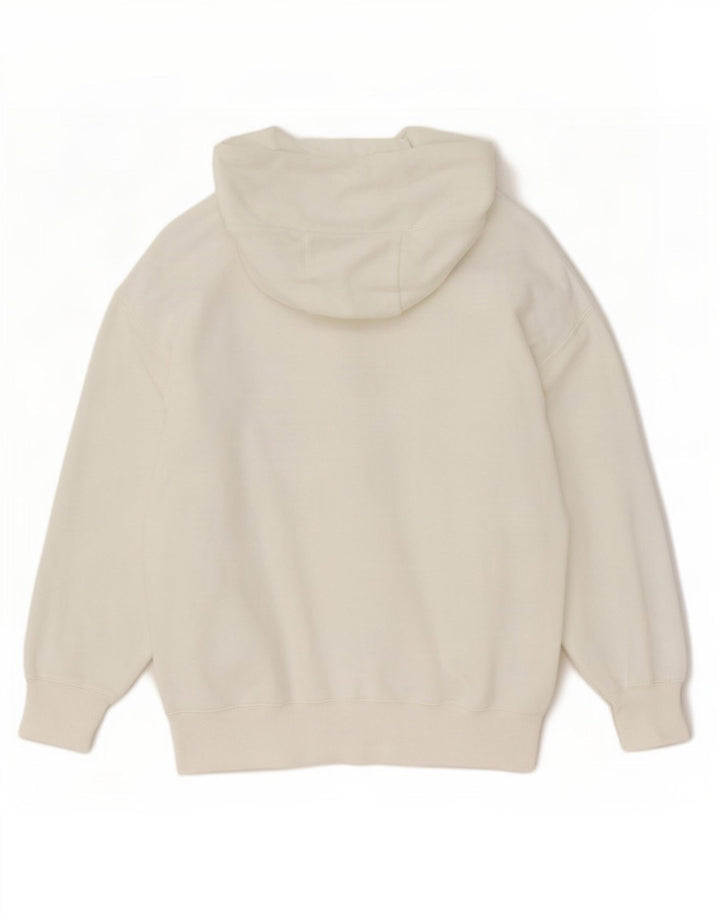 Nike Womens Hoodie Jumper UK 14 Médio Algodão Branco