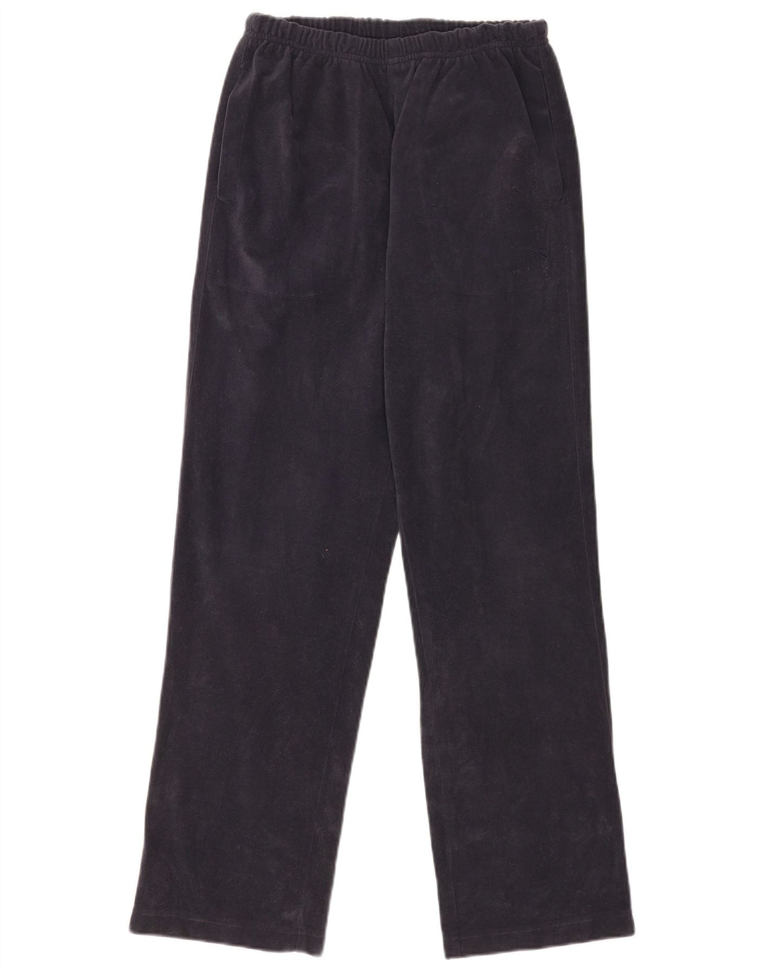 Calça de treino feminina de veludo Diadora UK 8 poliéster azul marinho pequeno