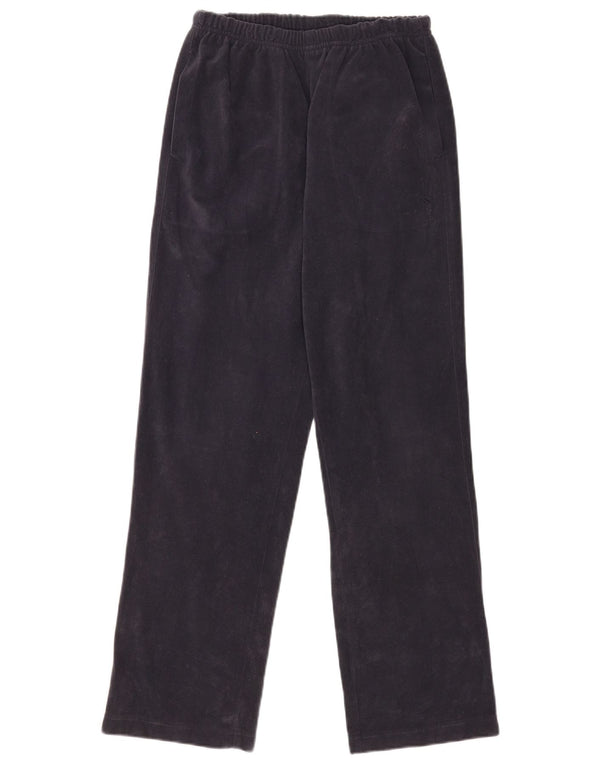 Calça de treino feminina de veludo Diadora UK 8 poliéster azul marinho pequeno