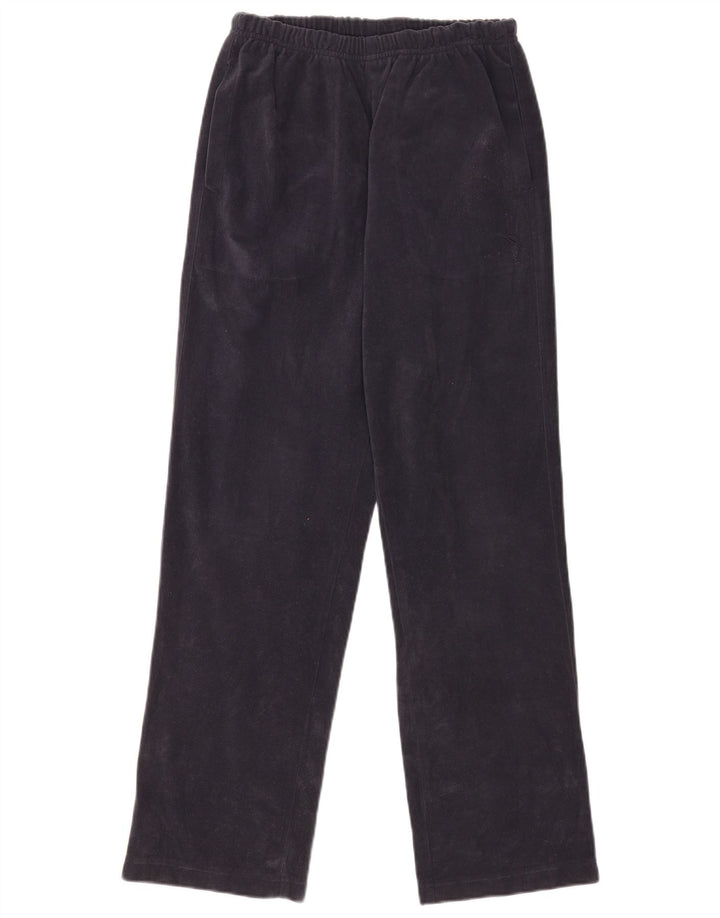 Calça de treino feminina de veludo Diadora UK 8 poliéster azul marinho pequeno