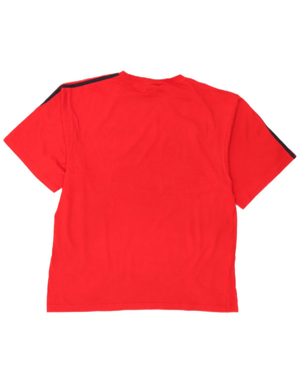 Camiseta masculina vintage Top XL algodão vermelho