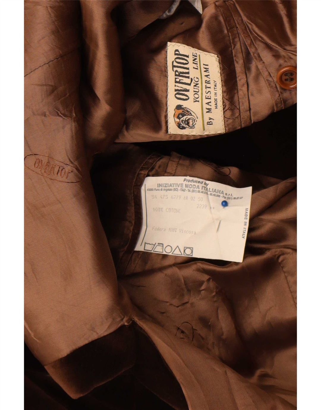Jaqueta blazer masculina de veludo com 3 botões Maestrami IT 50 grande algodão marrom