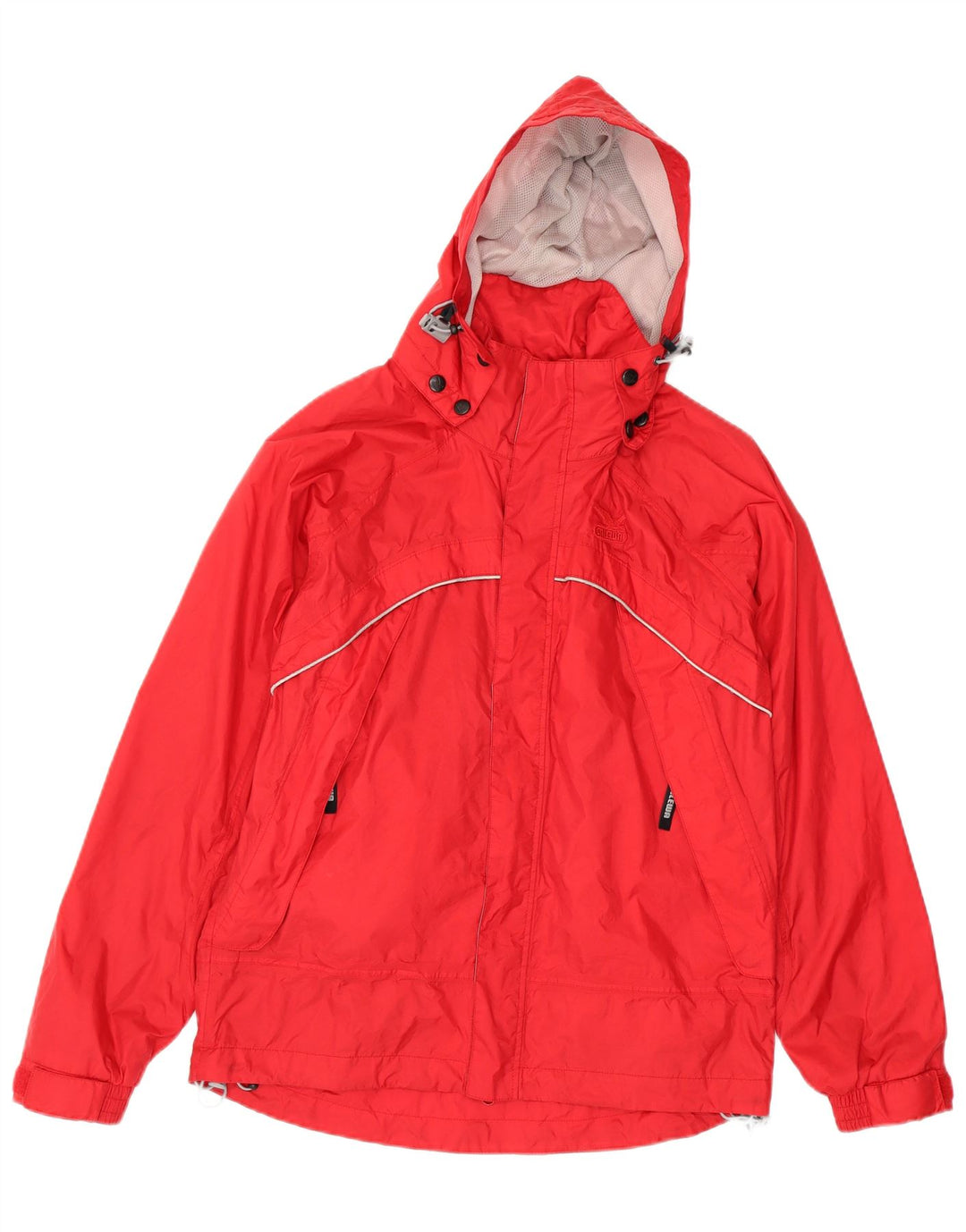 Jaqueta corta-vento masculina com capuz SALEWA IT 46 pequena poliamida vermelha